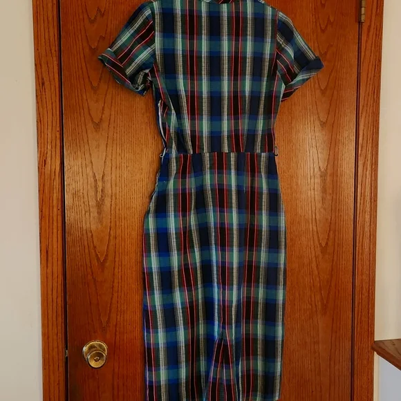 Vintage early to mid 1900's Marla D Side Zipper Dress/Appr Sz 6 - Picture 7 of 11
